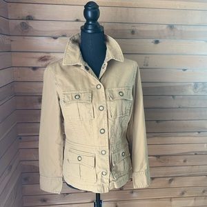 ANA MEDIUM WOMAN JEAN SHIRT KHAKI Fast shipping